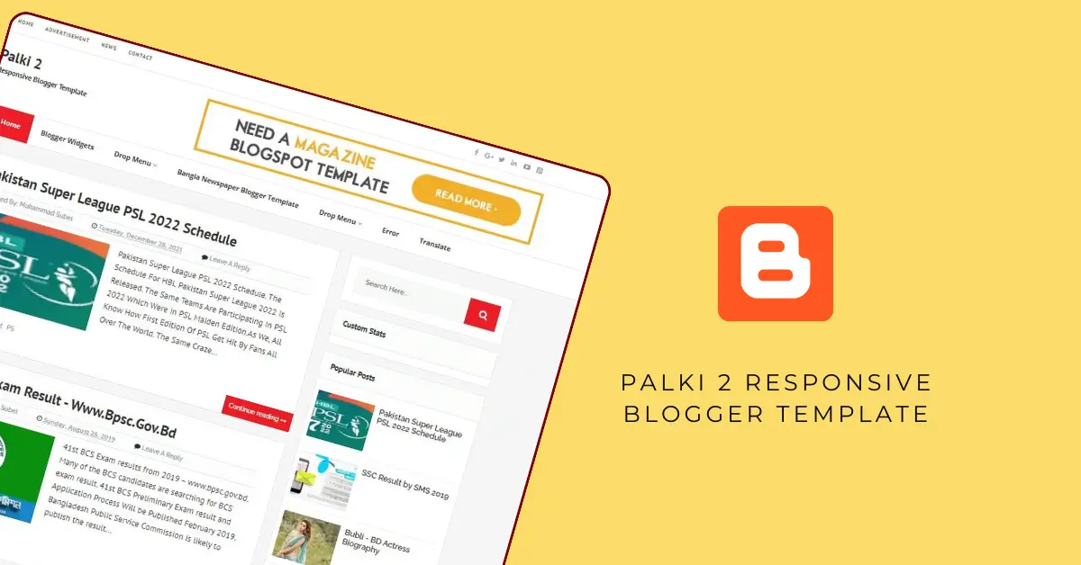 Palki 2 Responsive Blogger Template – Free Download (2024 Latest Version)