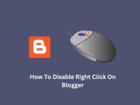 How To Disable Right Click On Blogger