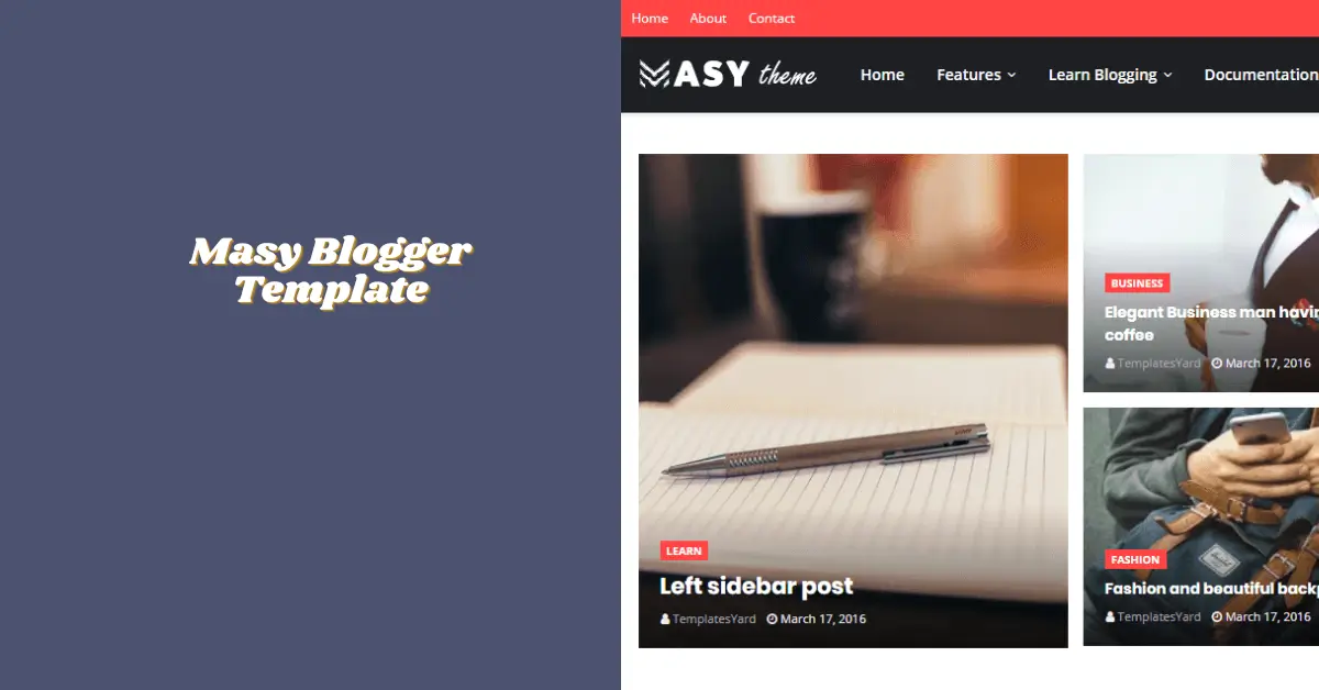 Masy Blogger Template