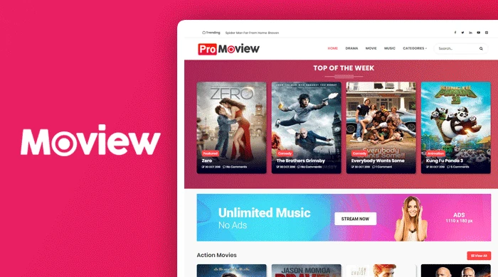 Moview Responsive Blogger Template